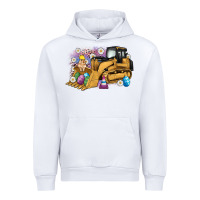White easter bulldozer bunny egg leopard Urban Hoodie - Artiststas