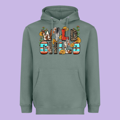 Wild Child Heavyweight Hoodie Designed By Zillion Design Studio