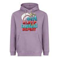 Lavender eat sleep baseball repeat Heavyweight Hoodie - texasbilliewilder