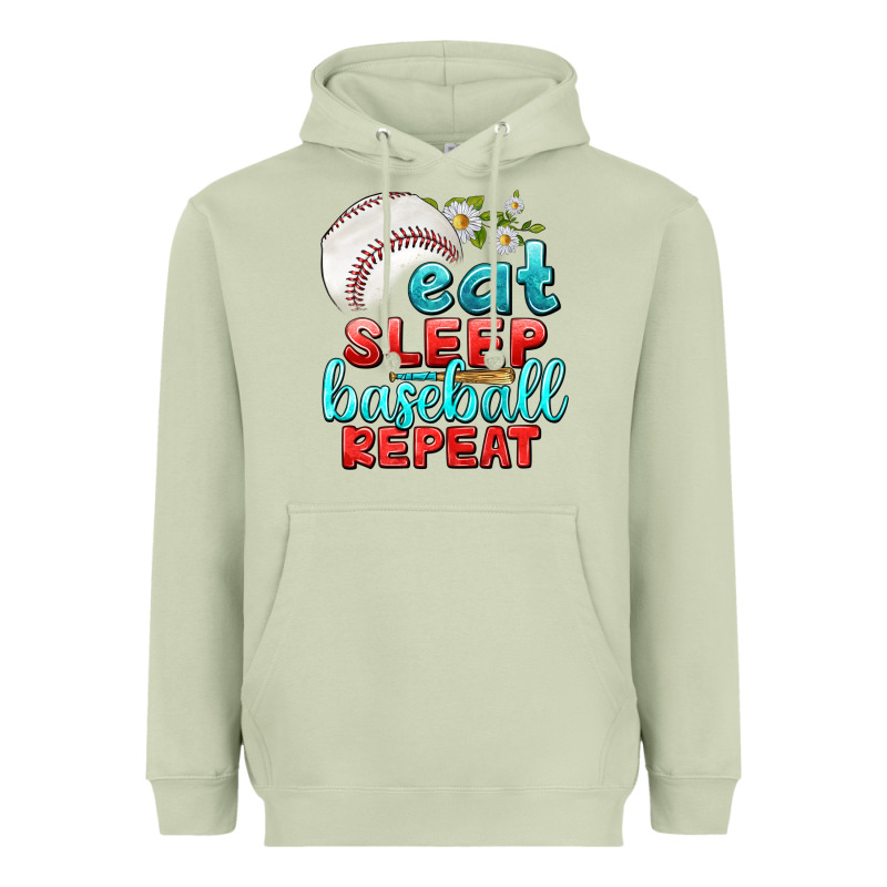 Eat Sleep Baseball Repeat Heavyweight Hoodie by texasbilliewilder | Teevron