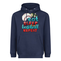 Navy eat sleep baseball repeat Heavyweight Hoodie - texasbilliewilder