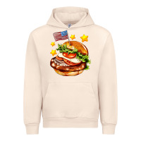 Sandshell american flag and hamburger Urban Hoodie - AdoDesignShop