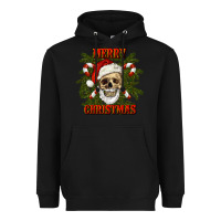 Black Merry Christmas Heavyweight Hoodie - RanaPortraitStore