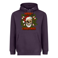 Plum Merry Christmas Heavyweight Hoodie - RanaPortraitStore