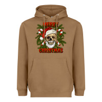 Toasted Coconut Merry Christmas Heavyweight Hoodie - RanaPortraitStore