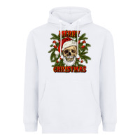 White Merry Christmas Heavyweight Hoodie - RanaPortraitStore