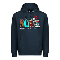 Navy western nurse Premium Hoodie - BundleAndBundleShop