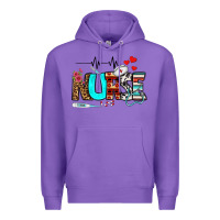 Purple western nurse Premium Hoodie - BundleAndBundleShop