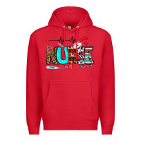 Red western nurse Premium Hoodie - BundleAndBundleShop