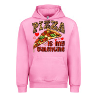 Fuchsia Pink pizza is my valentine Urban Hoodie - AdoDesignShop