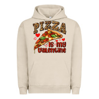 Pigment French Oak pizza is my valentine Urban Hoodie - AdoDesignShop