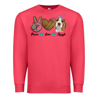 Cardinal peace love beagle Premium Sweatshirt - RanaPortraitStore