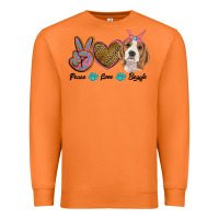 Carrot peace love beagle Premium Sweatshirt - RanaPortraitStore