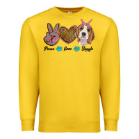 Lemon peace love beagle Premium Sweatshirt - RanaPortraitStore