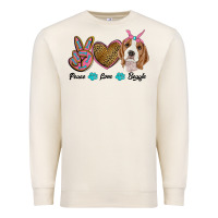 Sandshell peace love beagle Premium Sweatshirt - RanaPortraitStore