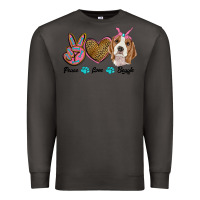 Smoke peace love beagle Premium Sweatshirt - RanaPortraitStore