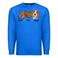 True Royal peace love beagle Premium Sweatshirt - RanaPortraitStore