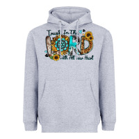 Heather Grey trust in the lord with all your heart Heavyweight Hoodie - Zillion Design Studio