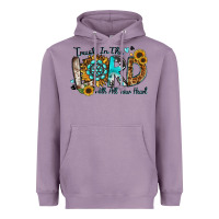 Lavender trust in the lord with all your heart Heavyweight Hoodie - Zillion Design Studio