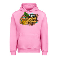 Fuchsia Pink bulldozer leopard cactus sunflower Urban Hoodie - Artiststas
