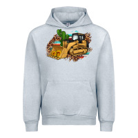 Heather Grey bulldozer leopard cactus sunflower Urban Hoodie - Artiststas