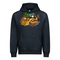 Navy bulldozer leopard cactus sunflower Urban Hoodie - Artiststas