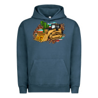 Pigment Midnight Navy bulldozer leopard cactus sunflower Urban Hoodie - Artiststas