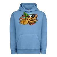 Pigment Pebble Blue bulldozer leopard cactus sunflower Urban Hoodie - Artiststas