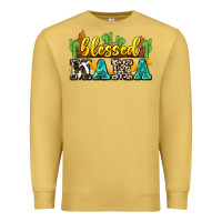 Antique Gold blessed mama Premium Sweatshirt - Zillion Design Studio