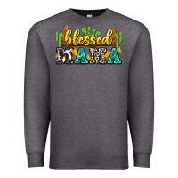 Charcoal Heather blessed mama Premium Sweatshirt - Zillion Design Studio