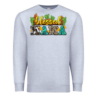 Heather Grey blessed mama Premium Sweatshirt - Zillion Design Studio