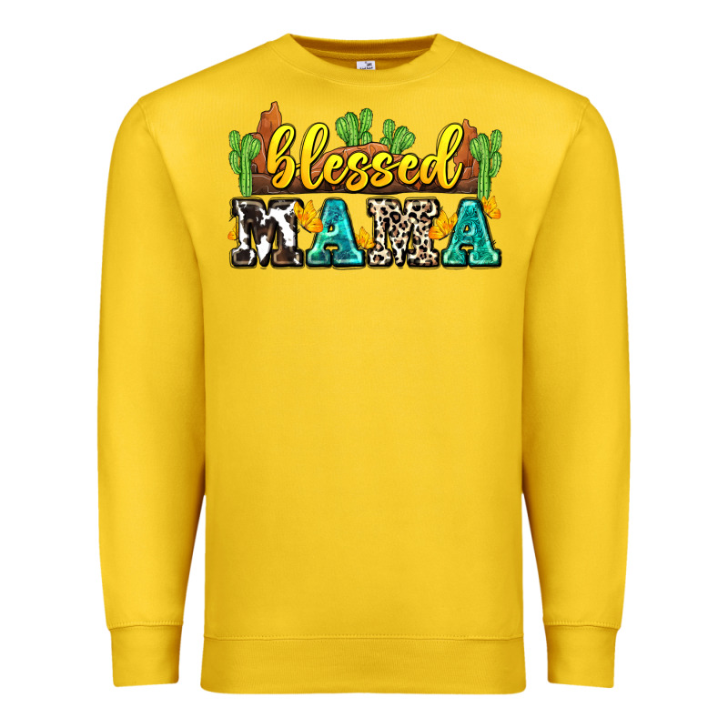 Blessed Mama Premium Sweatshirt by Zillion Design Studio | Teevron