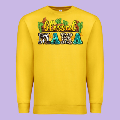 Blessed Mama Premium Sweatshirt Designed By Zillion Design Studio