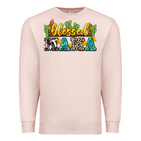 Pale Pink blessed mama Premium Sweatshirt - Zillion Design Studio