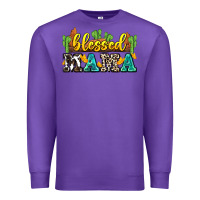 Purple blessed mama Premium Sweatshirt - Zillion Design Studio