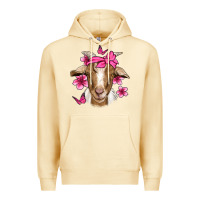 Pina Colada pink floral bandana goat Premium Hoodie - Jasminsmagicworld