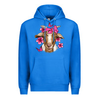 True Royal pink floral bandana goat Premium Hoodie - Jasminsmagicworld