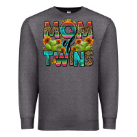 Charcoal Heather mom of twins Premium Sweatshirt - Zillion Design Studio