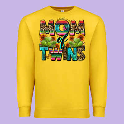 Mom Of Twins Premium Sweatshirt Designed By Zillion Design Studio