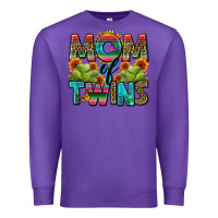 Purple mom of twins Premium Sweatshirt - Zillion Design Studio