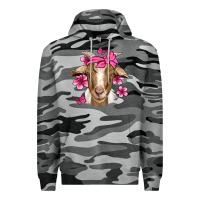 Slate Camo pink floral bandana goat Premium Hoodie - Jasminsmagicworld