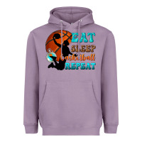 Lavender eat sleep basketball repeat Heavyweight Hoodie - texasbilliewilder