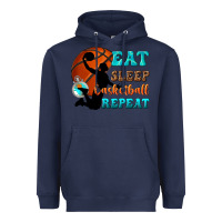 Navy eat sleep basketball repeat Heavyweight Hoodie - texasbilliewilder