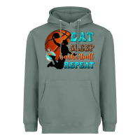 Sage eat sleep basketball repeat Heavyweight Hoodie - texasbilliewilder