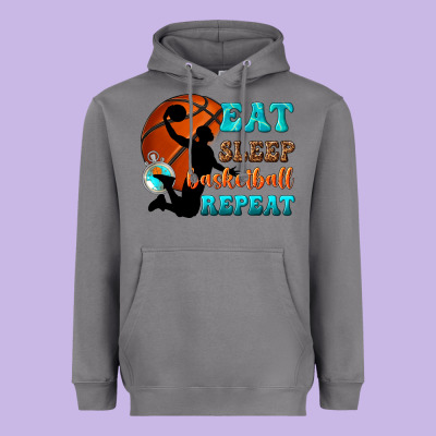 Heavyweight Hoodie eat sleep basketball repeat