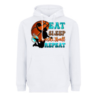 White eat sleep basketball repeat Heavyweight Hoodie - texasbilliewilder