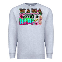Heather Grey mama needs a drink Premium Sweatshirt - Zillion Design Studio