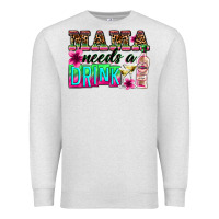 Oatmeal Heather mama needs a drink Premium Sweatshirt - Zillion Design Studio
