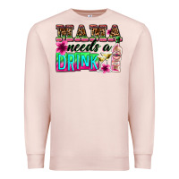 Pale Pink mama needs a drink Premium Sweatshirt - Zillion Design Studio