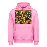 Fuchsia Pink excavator camouflage Urban Hoodie - Artiststas